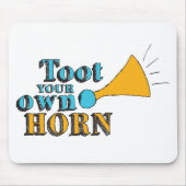 Toot je eigen Horn Inspirerend Art Horn Art Muismat (Voorkant)