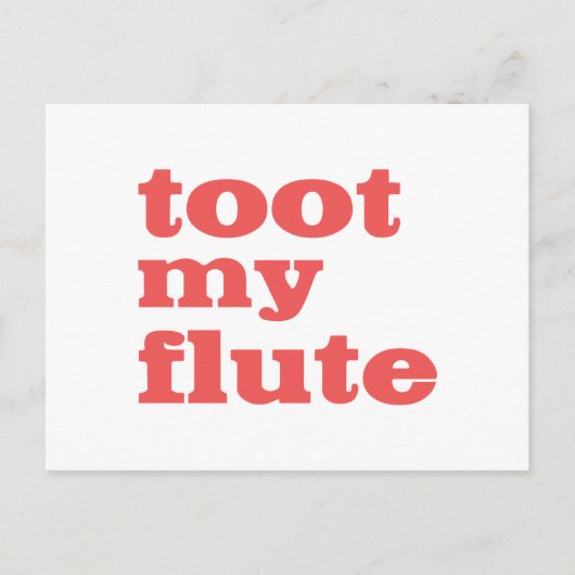 Toot My Flute Briefkaart (Voorkant)