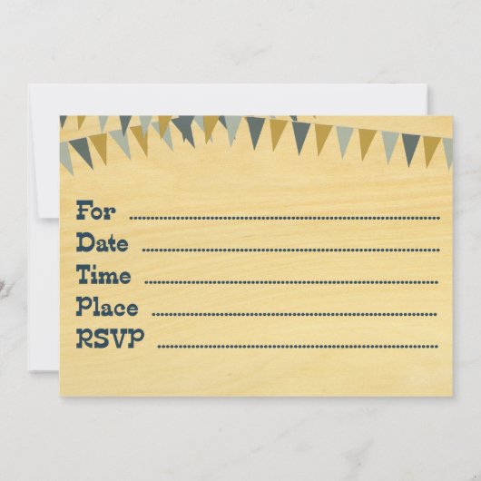 Toot the Horn - Marching Band Birthday Invite Kaart (Achterkant)