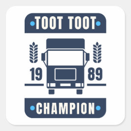 Toot Toot Champ Sticker