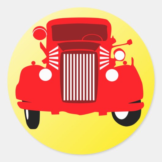Toot! Toot! Ronde Sticker (Voorkant)