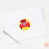 Toot! Toot! Ronde Sticker (Envelop)