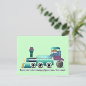 Toot Toot Train Briefkaart (Staand voorkant)