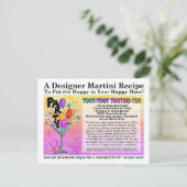 Toot-Tootsie-Tini Martini Recipe Kaart (Staand voorkant)