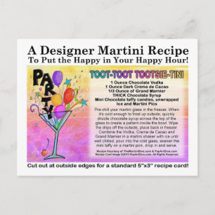 Toot-Tootsie-Tini Martini Recipe Kaart