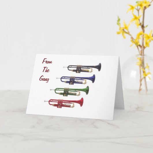 TOOT UW HORN-GROEP VERJAARDAG KAART (Gele Bloem)