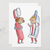 Tootbrush en tandpasta kaart (Voorkant / Achterkant)