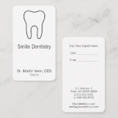 Tooth Afsprakenkaartje (Voorkant / Achterkant)