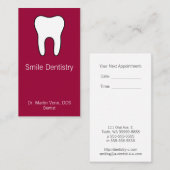 Tooth Afsprakenkaartje (Voorkant / Achterkant)