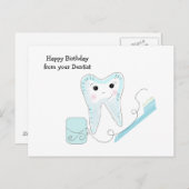 Tooth and Toothbrush Dental Design Briefkaart (Voorkant / Achterkant)
