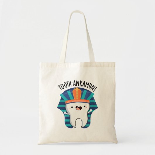 Tooth-ankamun Funny Tooth Pun Tote Bag (Voorkant)