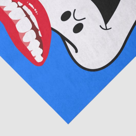 Tooth Blue Tissuepapier (Detail)