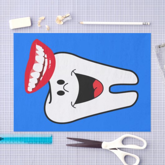 Tooth Blue Tissuepapier (Craft)