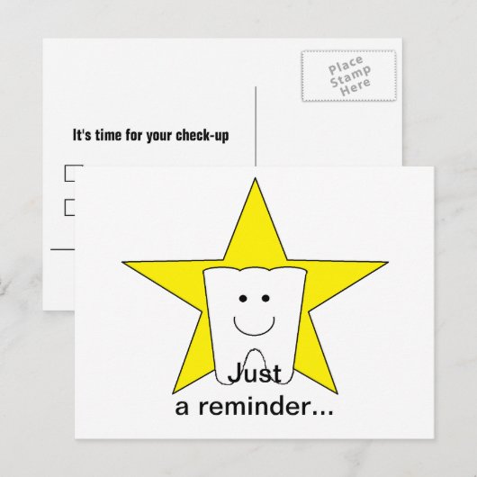 "Tooth" Briefkaart voor benoeming (Voorkant / Achterkant)