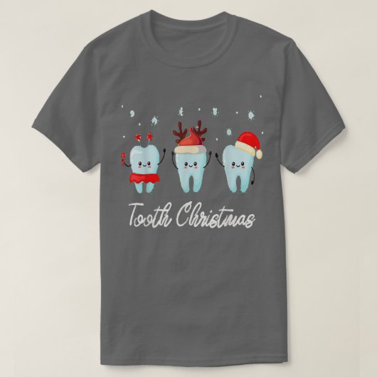 Tooth christmas Halloween Costume Dental Assistant T-shirt (Design voorkant)