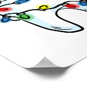 Tooth Christmas Light Santa Hat Dentist Dental Hyg Poster (Hoek)