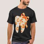 Tooth Coquette Bow Dentist Thanksgiving Dental Ist T-shirt (Voorkant)