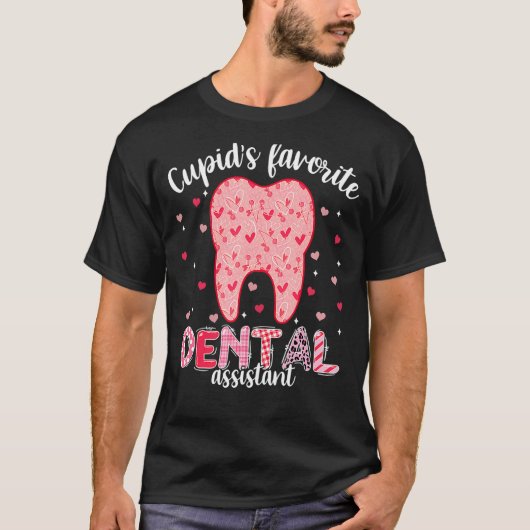 Tooth Cupid's favoriete Valentijnse tandheelkundig T-shirt (Voorkant)