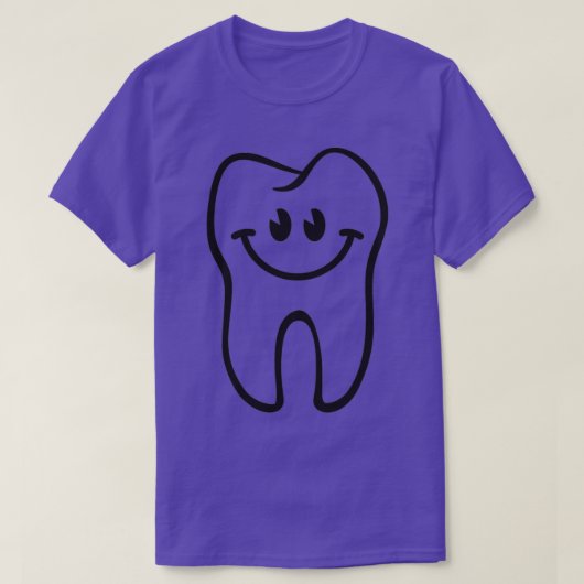 Tooth Dent Diente Zahn DenteSmiley T-shirt (Design voorkant)