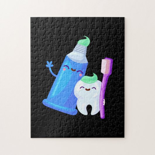 Tooth Dentist Cute Teeth Technicus Hygienist Legpuzzel (Verticaal)