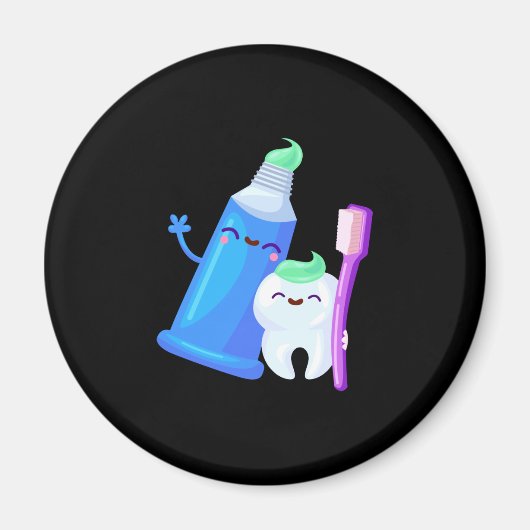 Tooth Dentist Cute Teeth Technicus Hygienist Magneet (Voorkant)