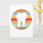 Tooth Dentist Dental Assistant Retro  Gift Kaart (Gele Bloem)