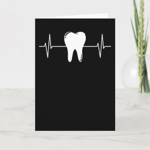 Tooth Dentist Dental Hygienist Heartbeat Gift Kaart