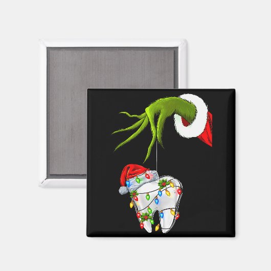 Tooth Dentist Dental Istant Teeth Christmas Xmas H Magneet (Voorkant / Achterkant)