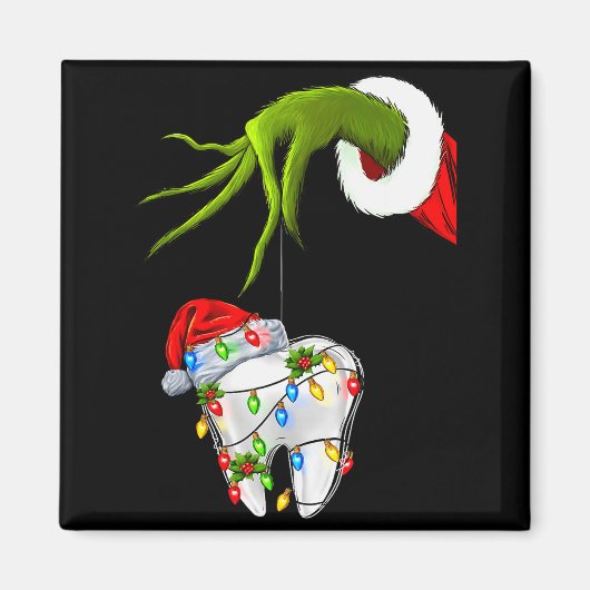 Tooth Dentist Dental Istant Teeth Christmas Xmas H Magneet (Voorkant)