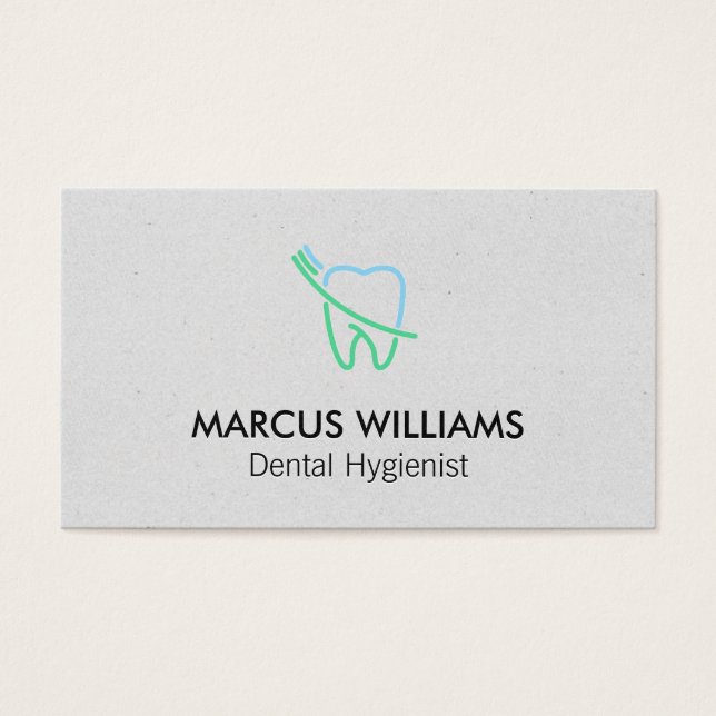 Tooth en Brush Logo Visitekaartje (Voorkant)