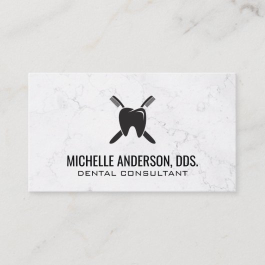 Tooth en Brush Logo Visitekaartje (Voorkant)