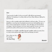 Tooth fairy | artikel lijst prinses gold briefkaart (Achterkant)