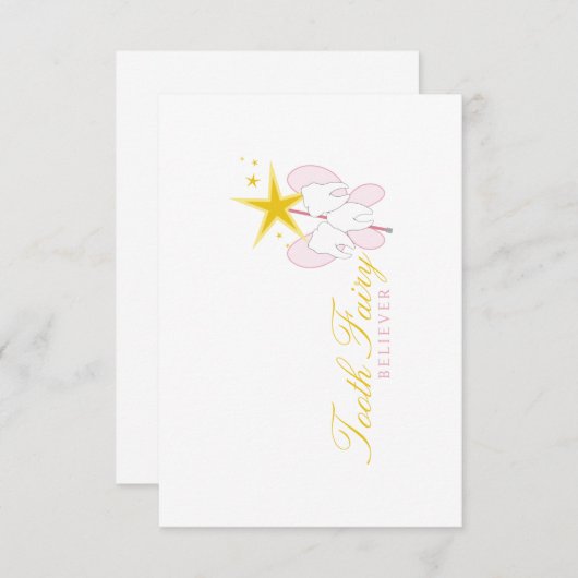 Tooth Fairy Believer Hartelijk dank Bedankkaart (Voorkant / Achterkant)