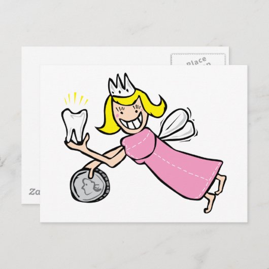 Tooth Fairy Briefkaart (Voorkant / Achterkant)