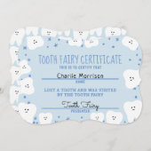 Tooth Fairy Certificate Boy 2 Kaart (Voorkant / Achterkant)