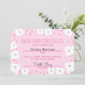 Tooth Fairy Certificate Girl 3 Kaart (Staand voorkant)