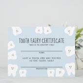 Tooth Fairy Certificate Kaart (Staand voorkant)