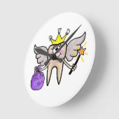 Tooth Fairy Clock Ronde Klok (Hoek)