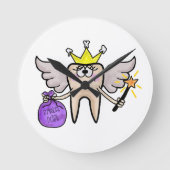 Tooth Fairy Clock Ronde Klok (Voorkant)