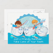 Tooth Fairy Dental Apointment Briefkaart (Voorkant / Achterkant)