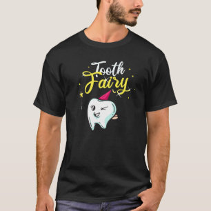 Tooth Fairy Dental Teeth Letter T-shirt