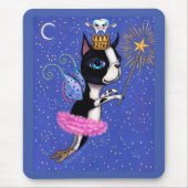 Tooth Fairy Dog Boston Terrier Pink Tutu Crown Muismat (Voorkant)