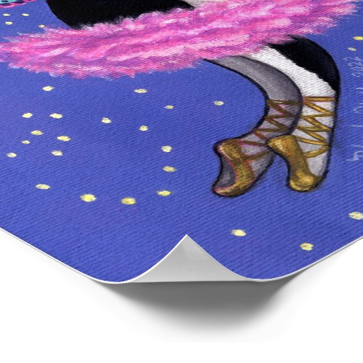 Tooth Fairy Dog Boston Terrier Pink Tutu Crown Poster (Hoek)