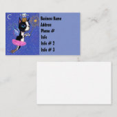 Tooth Fairy Dog Boston Terrier Pink Tutu Crown Visitekaartje (Voorkant / Achterkant)