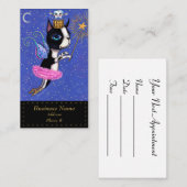 Tooth Fairy Dog Boston Terrier Pink Tutu Crown Visitekaartje (Voorkant / Achterkant)