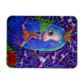 Tooth Fairy Doll Big Eyes and Toothborstel Crown Magneet (Horizontaal)