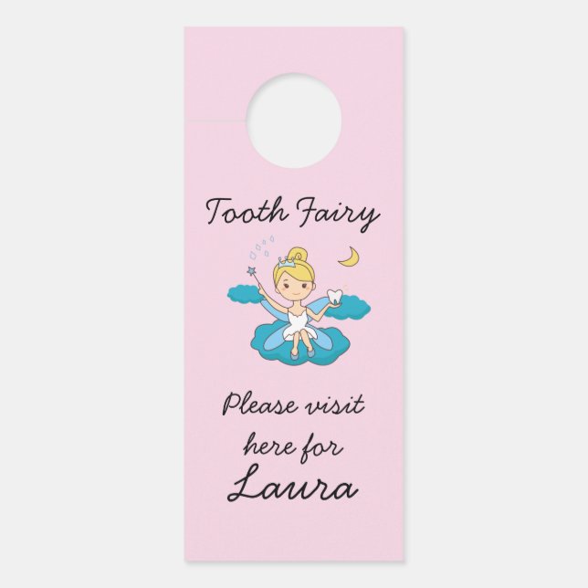 Tooth Fairy Gelieve te bezoeken Deurhanger (Voorkant)