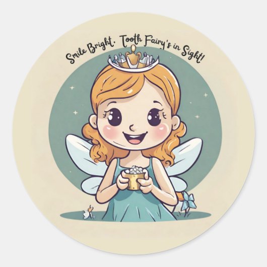Tooth Fairy Gift Ronde Sticker (Voorkant)