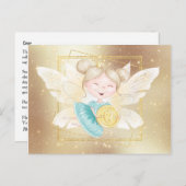 Tooth fairy | gouden tand van prinses briefkaart (Voorkant / Achterkant)