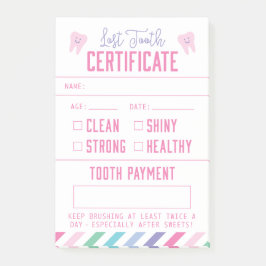 Tooth Fairy Keepomwille Certificate Girl Post-it® Notes